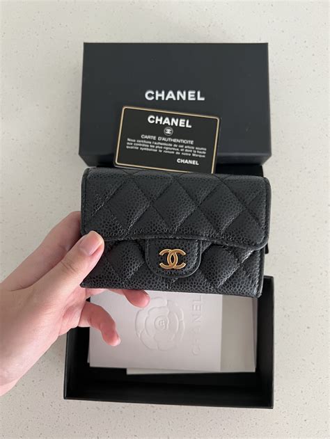 iridescent chanel card holder|Chanel irish caviar card holder.